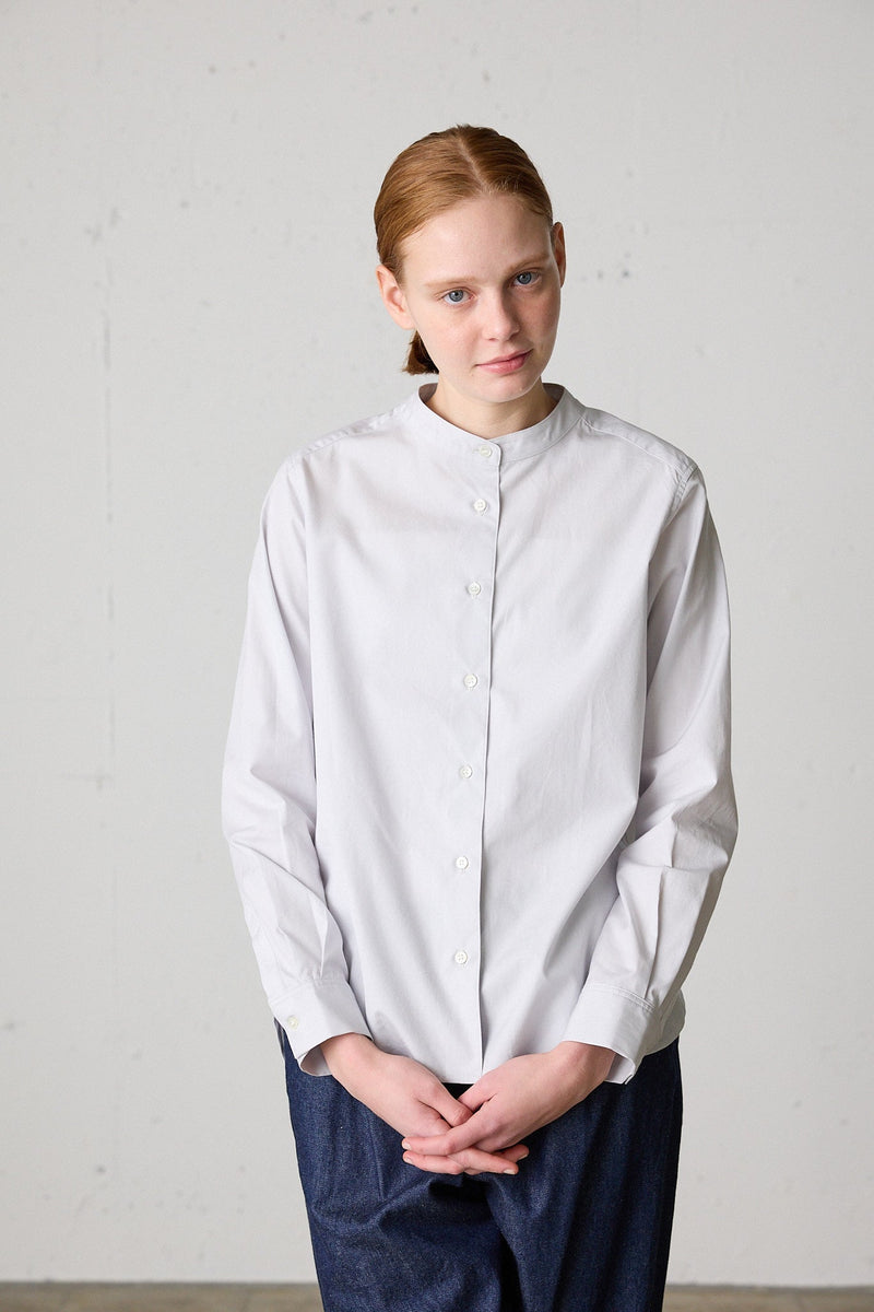 band collar basic shirt