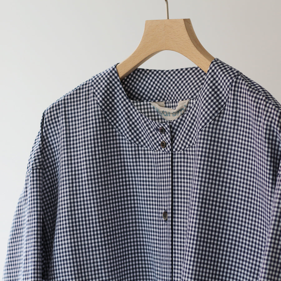 no collar shirt one-piece