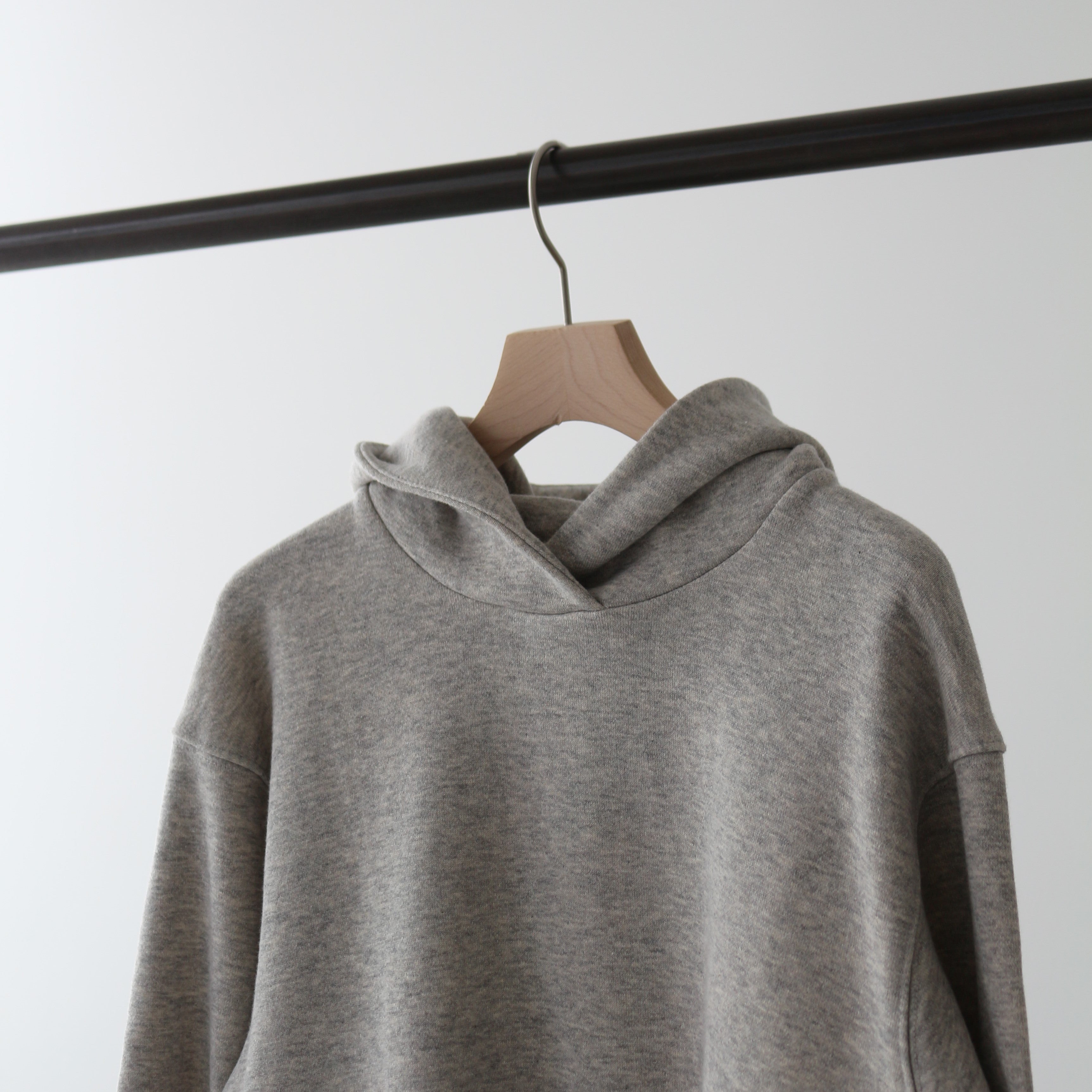 Loop wheel sweat hooded