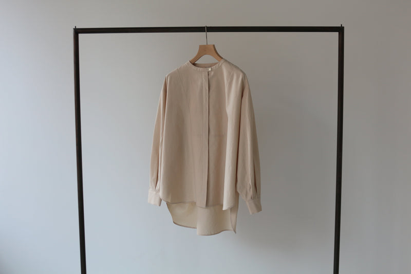 band collar wide shirt