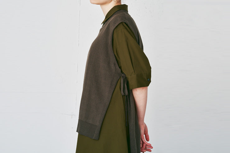 side ribbon short vest